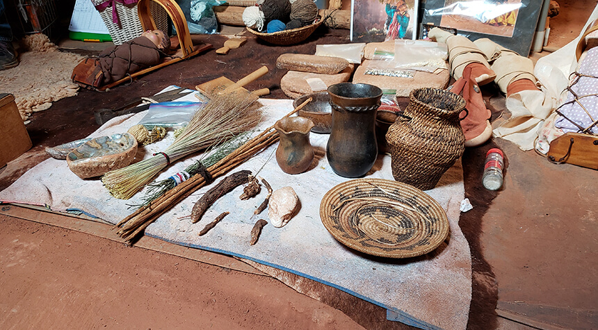 monument-valley-historic Native American pottery and tools